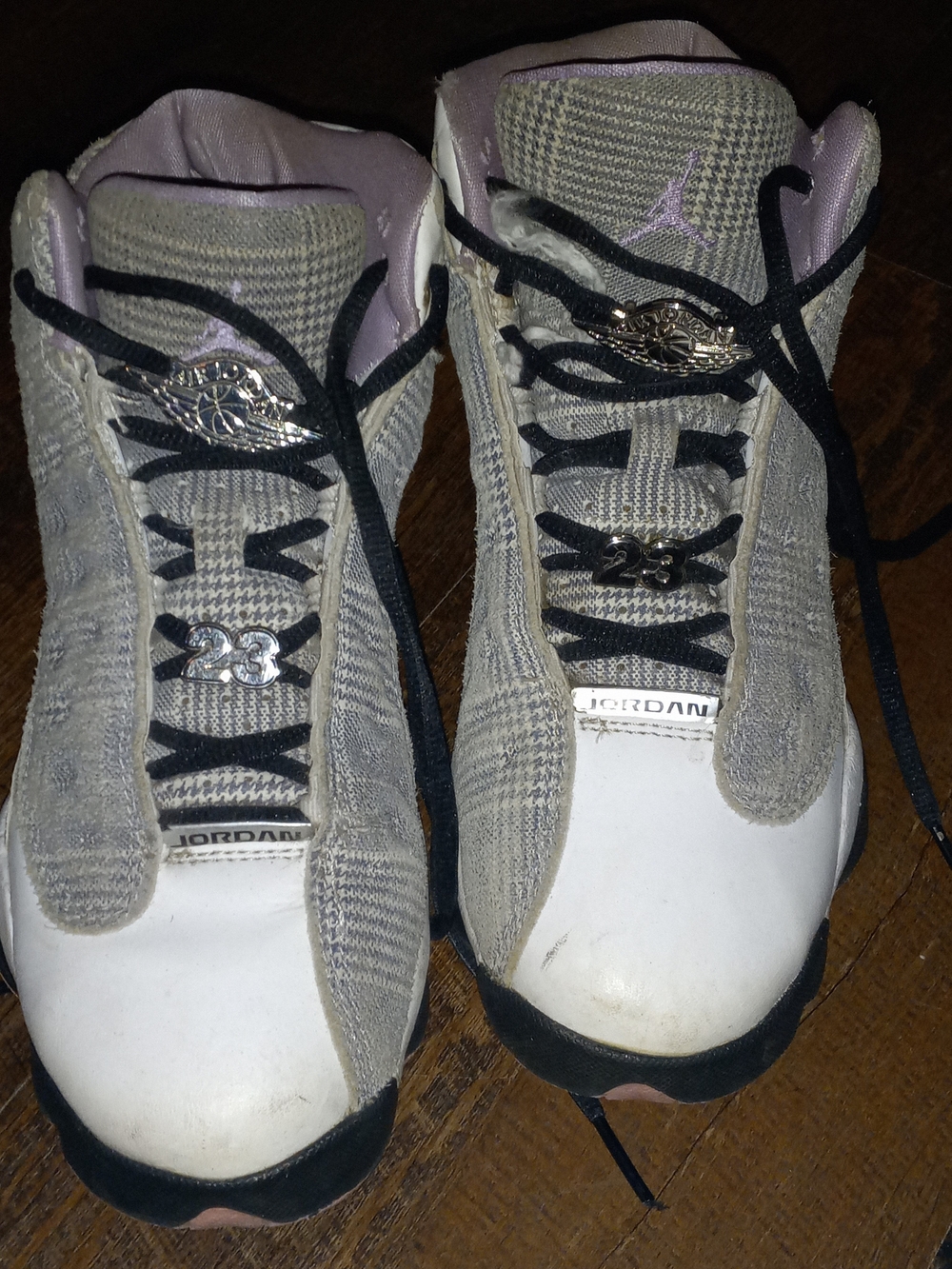 Jordan Women's Gray & Pink Retro High-Top Sneakers